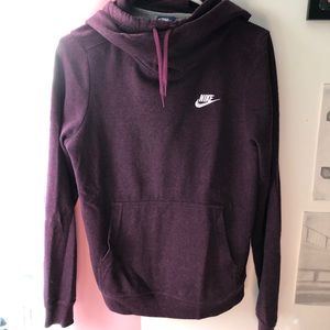 Nike Dark Maroon Cowl Neck Sweatshirt